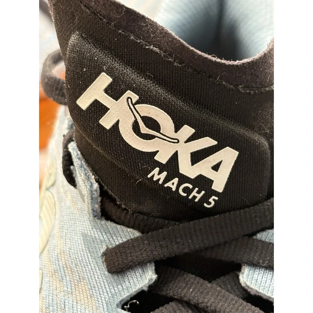 Hoka One One Mach 5 Mens Running Sneakers Mountain Spring Blue Orange 9D 1127893